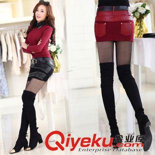 未分類 2014秋冬新款真毛拼接T恤大碼女裝拼接加絨打底衫長(zhǎng)袖女