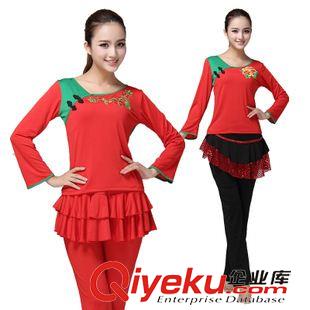 廣場(chǎng)舞服裝 【貝佳娜】zp貼花廣場(chǎng)舞蹈服 女成人秋一件代發(fā) 誠(chéng)招代理