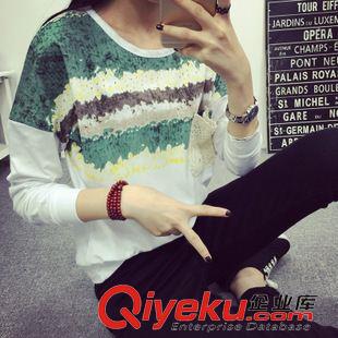 2015年7月新款 2015秋新品韓版上衣民族風寬松長袖t恤女夏學生打底衫女裝潮原始圖片2