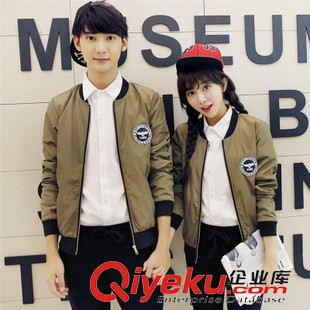 衛衣絨衫.棒球服 2015秋裝新品韓版休閑情侶裝初秋新款情侶外套原始圖片3