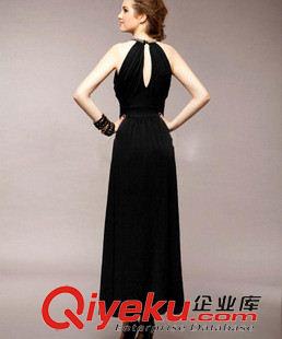 無袖連衣裙 2015歐洲站女裝新款性感簡約歐美dp露肩晚禮服連衣裙長裙原始圖片3