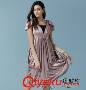 日韓精品外單 2015夏季新款日本原單高品質(zhì)睡裙寬松大碼居家連衣裙女原始圖片3