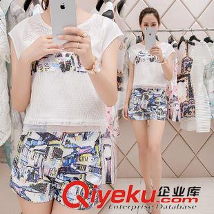 套裝 2015夏季新款闊腿短褲套裝女士名媛小香風(fēng)時尚夏裝兩件套女裝潮