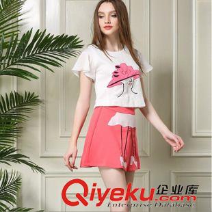 套裝 歐洲站套裝新款 歐美時尚性感名媛高腰短裝雪紡小香風兩件套裝女原始圖片3