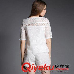 時尚歐美風 歐洲站夏裝新款女裝 蕾絲花邊鏤空小香風套裝 時尚套裝女 東大門原始圖片3