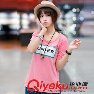 短袖 2015新款夏款純棉修身上衣打底衫女裝大碼圓領(lǐng)條紋t恤女短袖批發(fā)