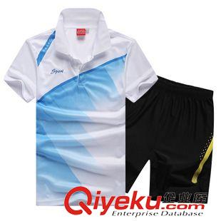 李寧 2015廠家批發(fā)  新款情侶運動套裝  翻領羽毛球運動服 707原始圖片2