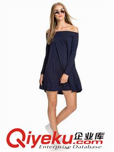 速賣(mài)通 速賣(mài)通ebay2015秋季新款一字領(lǐng)性感大擺歐美長(zhǎng)袖連衣裙原始圖片3