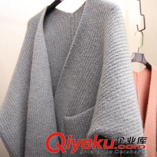 針織衫 2015秋冬新款針織開衫韓國東大門寬松顯瘦蝙蝠袖毛衣外套女原始圖片3