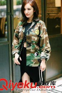 秋季外套 秋裝新品女裝2015韓國代購百搭寬松大碼工裝外套女迷彩服原始圖片3