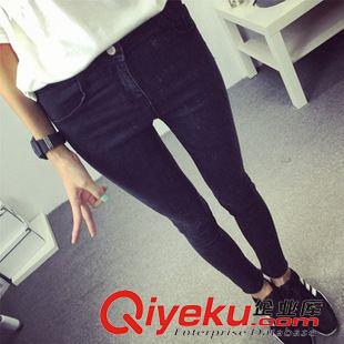 牛仔褲 女式牛仔褲2015秋季新款修身韓版彈力高腰小腳褲女士長褲廠家直銷