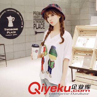 7月第二波 2015夏季女裝連身袖t恤純棉學生小清新短袖休閑寬松蝙蝠衫t恤潮原始圖片2
