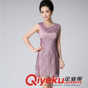 連衣裙 2015韓版新款修身背心打底裙女裝春歐根紗氣質花朵連衣裙原始圖片2