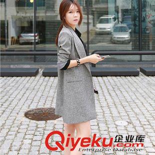 小西裝 2015秋裝新款女裝韓版中長款修身顯瘦休閑小西服薄西裝女外套