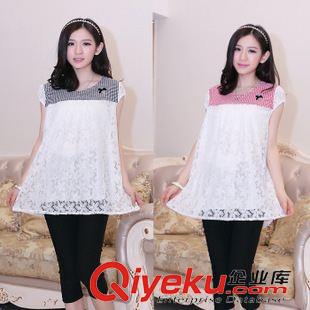 孕婦裝 模特實(shí)拍 新款孕婦裝蕾絲孕婦裙 大碼女裝上衣孕婦連衣裙