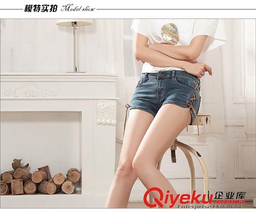 短褲 實拍純棉好質量  新款牛仔短褲 女 89885#原始圖片2