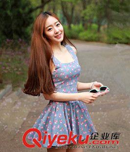 連衣裙,長裙 8171實(shí)拍2014夏新款韓版無袖波西米亞連衣裙沙灘裙珠片雪紡長裙