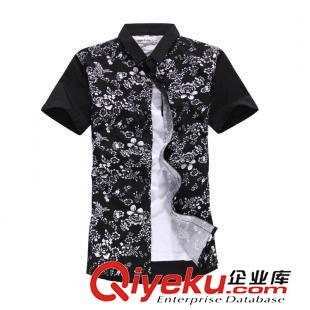 t恤，內衣，襯衫 (實拍)208#夏季民族風印花情侶T恤修身潮男短袖T恤女大碼情侶打底