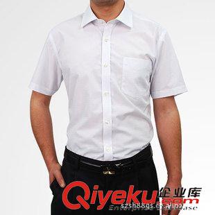男式襯衫定做 供應(yīng)男士襯衫 男式短袖修身商務(wù)襯衣 男裝職業(yè)裝白襯衣原始圖片2