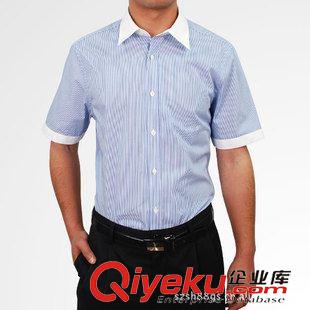 男式襯衫定做 供應(yīng)男士襯衫 男式短袖修身商務(wù)襯衣 男裝職業(yè)裝白襯衣原始圖片3