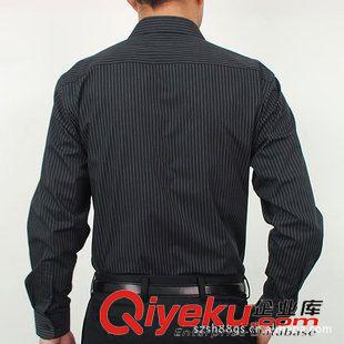 男式襯衫定做 供應純色百搭男士修身長袖襯衫 男式襯衫 襯衣男原始圖片3