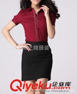 女式襯衫定制 2014新款 女式職業(yè)裝襯衣 短袖襯衫ol 深圳襯衫襯衣生產(chǎn)專家原始圖片3