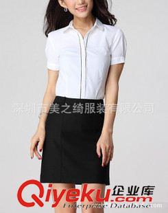 女式襯衫定制 2014新品 女款棉襯衫 女式短袖襯衫 工作襯衫 專業(yè)廠家定做