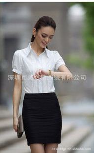 女式襯衫定制 供應(yīng)新款女式職業(yè)襯衣、短袖襯衫套裙 深圳襯衫生產(chǎn)專家原始圖片2