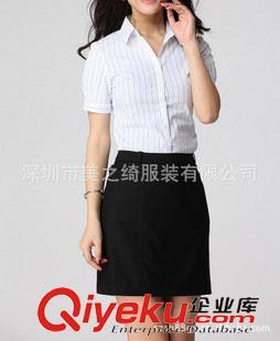 女式襯衫定制 供應(yīng)2013夏季新款女式職業(yè)裝襯衣、短袖襯衫工裝訂做