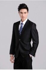 男士西裝 西服訂做 男士西服套裝羊毛 商務(wù)修身時尚婚禮西裝 職業(yè)西服男裝原始圖片2