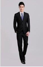 男士西裝 西服訂做 男士西服套裝羊毛 商務(wù)修身時尚婚禮西裝 職業(yè)西服男裝原始圖片3