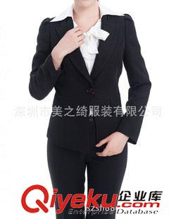 女士西裝 西服訂做 供應(yīng)白領(lǐng)時尚修身二粒扣女式西裝、女式百搭職業(yè)裝定做 套裝原始圖片2