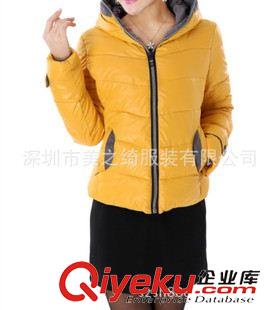 女款棉衣 羽絨服訂做 2014新款 棉衣棉服定做 韓版修身女式長袖連帽外套 女裝批發