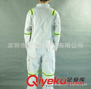 反光服反射服 純棉連體服 連體工作服 長袖勞保服 連體裝 工程服原始圖片3