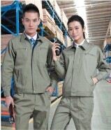連體服工作服 工作服新款 春秋季工裝 工作服套裝 男女勞保 加厚滌棉珠帆工作服原始圖片3