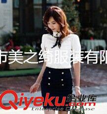 工作服 職業裝 04廠家直銷 14職業裝韓版OL 女裝短袖工作服套裝時尚正裝修身套裙