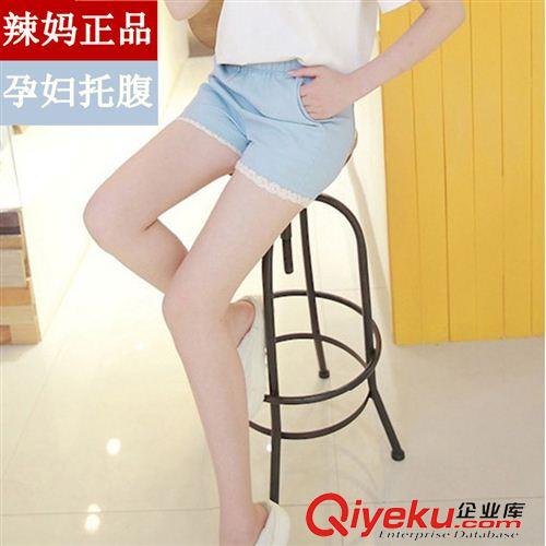 孕婦褲 實拍夏裝新款 短褲孕婦夏 純棉蕾絲糖果色百搭休閑直筒大碼熱褲潮原始圖片2