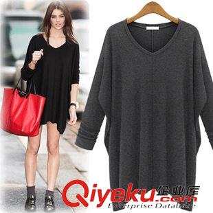速賣通ebay 速賣通爆款2015秋季歐美寬松大碼長(zhǎng)袖連衣裙原始圖片2
