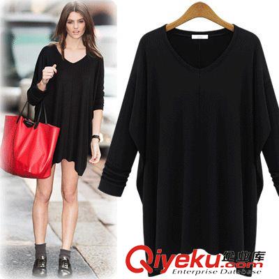 速賣通ebay 速賣通爆款2015秋季歐美寬松大碼長(zhǎng)袖連衣裙原始圖片3