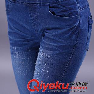女士牛仔長褲 大量現貨實拍2014新款韓版顯瘦提臀中腰牛仔鉛筆長褲原始圖片2