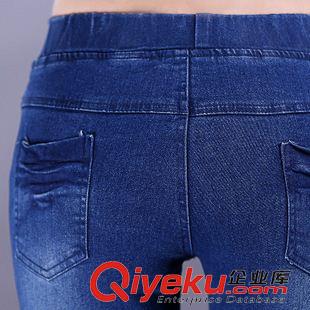 女士牛仔長褲 大量現貨實拍2014新款韓版顯瘦提臀中腰牛仔鉛筆長褲原始圖片3