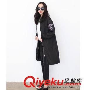 呢大衣/風衣/外套 韓國東大門春裝新款韓版中長款原宿棒球領(lǐng)bf風衣寬松大碼原始圖片2