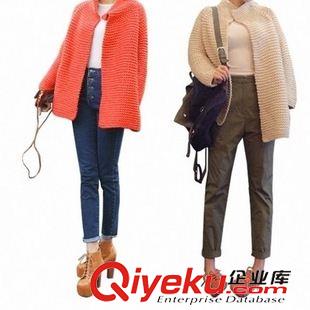 針織衫/毛衣 zp代購秋冬新款甜美時(shí)尚毛衣外套女短款寬松針織開衫原始圖片2