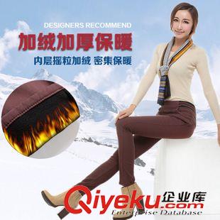 秋冬休閑褲 2026實拍新品加絨加厚修身鉛筆褲大碼彈力靴褲小腳褲休閑女長褲子原始圖片2