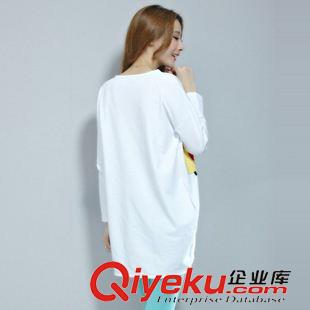 秋款長袖T恤 韓版2014秋裝新款女裝圓領(lǐng)小雞圖案長袖T恤原始圖片2