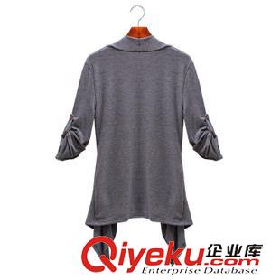 A 實(shí)拍  秋冬新款2015外搭毛針織衫女開衫兩穿外套長(zhǎng)袖毛衣