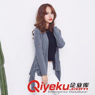 A 實(shí)拍  秋冬新款2015外搭毛針織衫女開衫兩穿外套長(zhǎng)袖毛衣