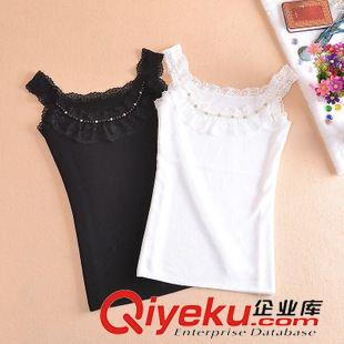 吊帶/小背心 實(shí)拍 吊帶背心女式打底衫夏裝彈力修身蕾絲花邊 小背心大碼原始圖片2