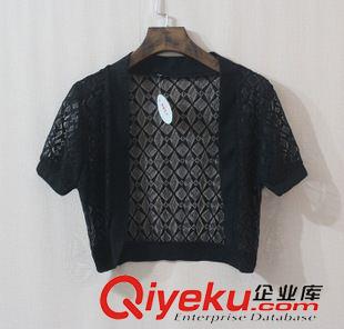 春夏鏤空針織/防曬衫 2015夏季女裝蕾絲鏤空短袖開衫小披肩小坎肩夏百搭薄外套女原始圖片3