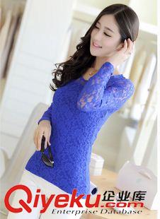 6月29日-7月9上新新品 2015年初秋新款網(wǎng)紗奧代爾拼接打底衫緊ss長袖T恤一件代發(fā)